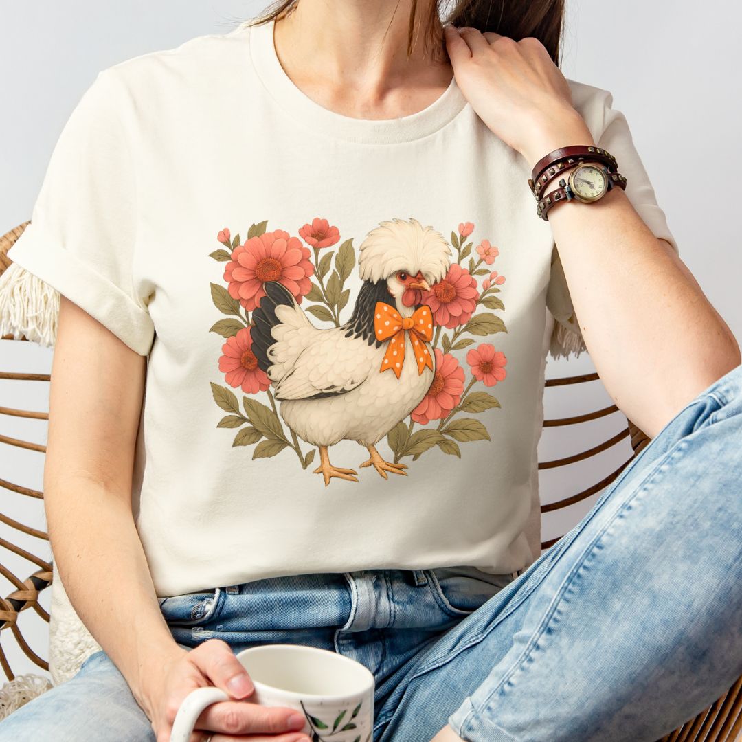 Floral Polish Chicken Shirt