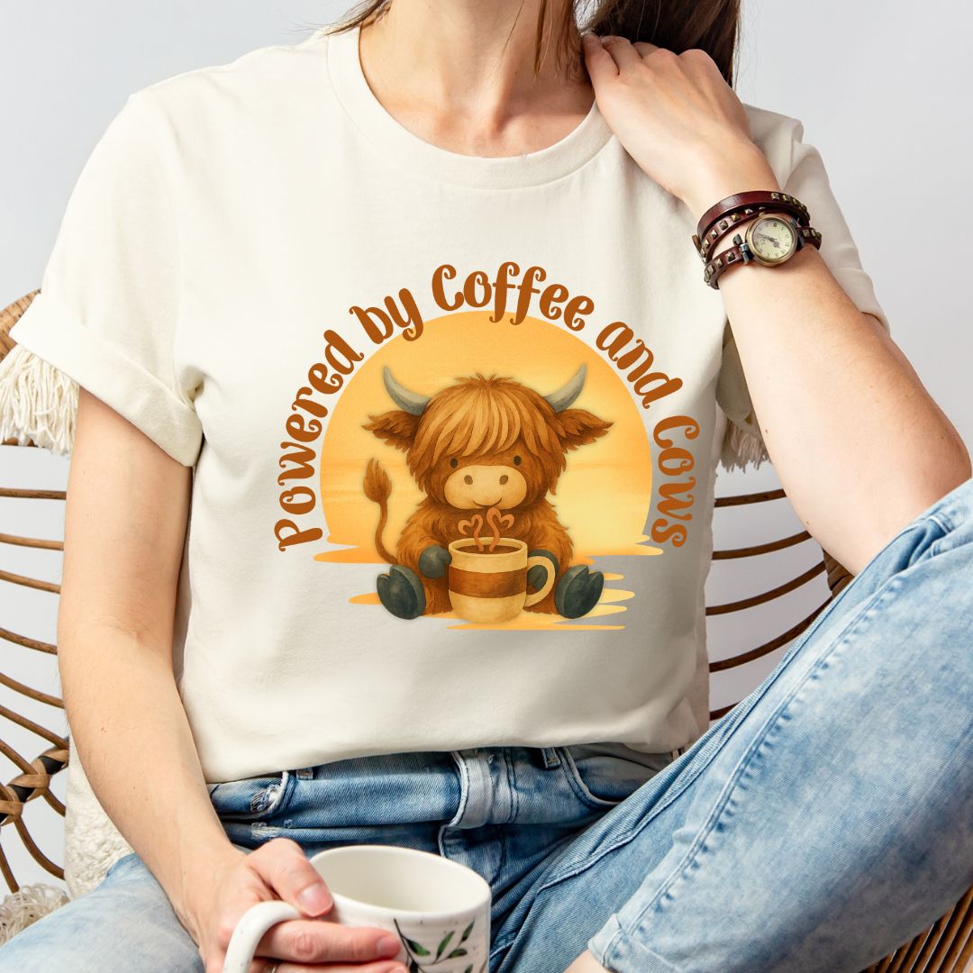 Powered by Coffee and Cows Shirt