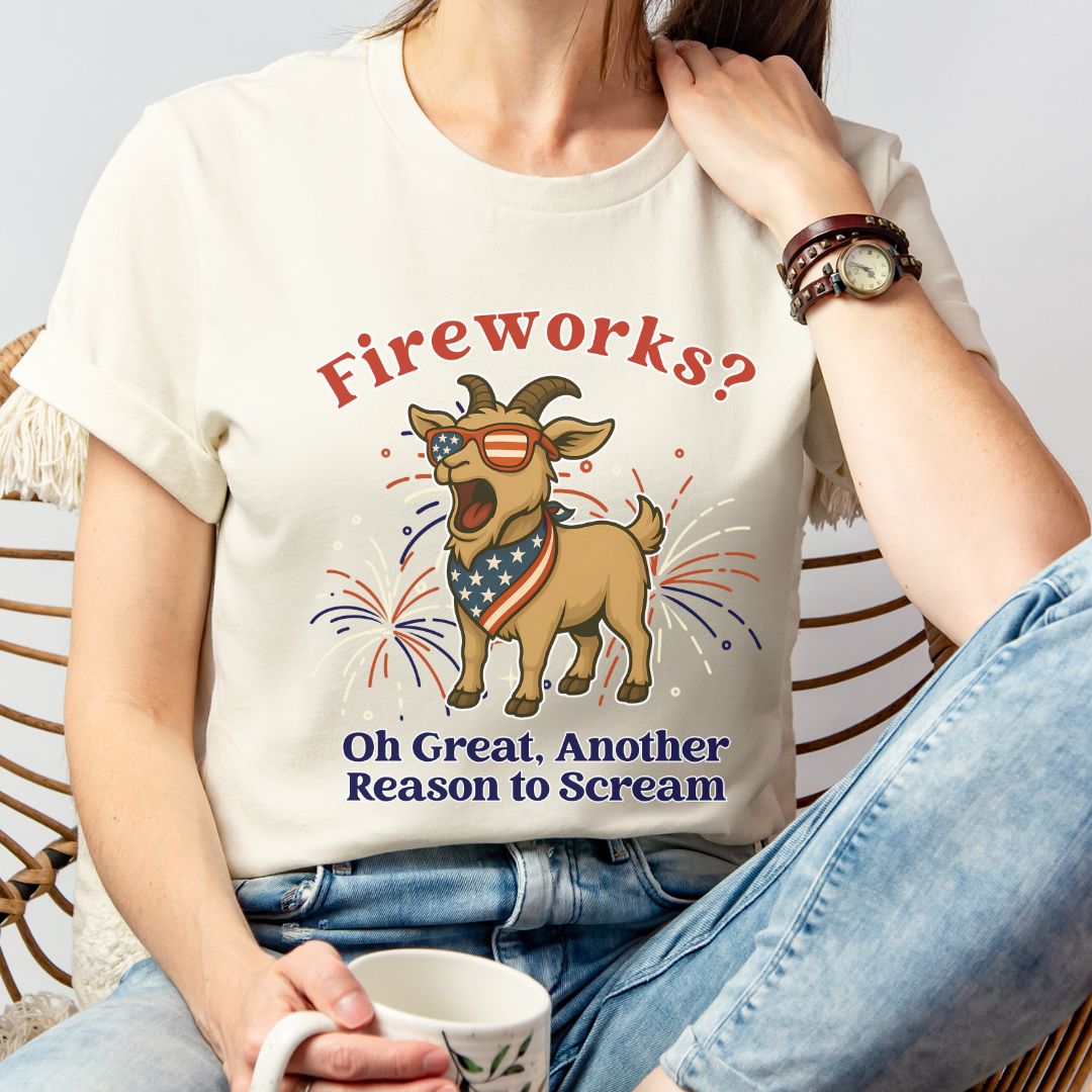 Fireworks Scream Goat Tee