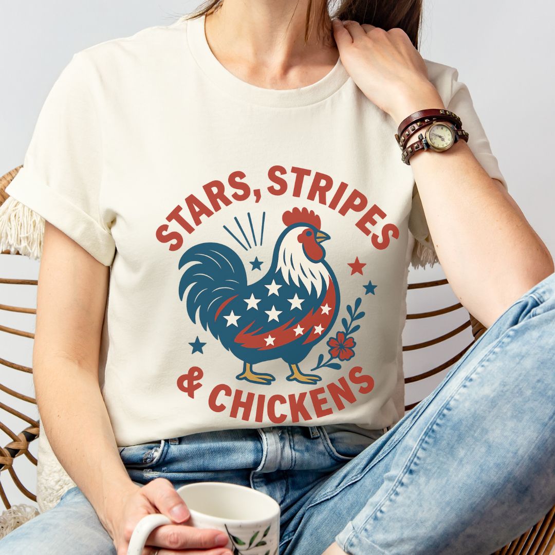 Stars Stripes Chickens Shirt