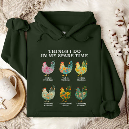 Funny Chicken Lover Hoodie – Cute Farm Animal Gift for Chicken Moms & Backyard Flock Owners