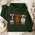 Trendy Cow Trio Hoodie