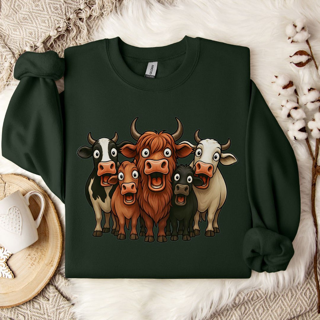 Surprised Cows Sweatshirt