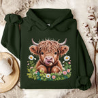 Floral Baby Cow Hoodie