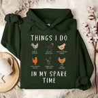 Things I Do In My Spare Time Chicken Hoodie