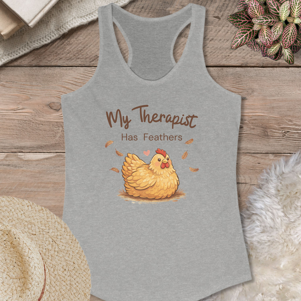 Feathered Therapist Chicken Tank Top