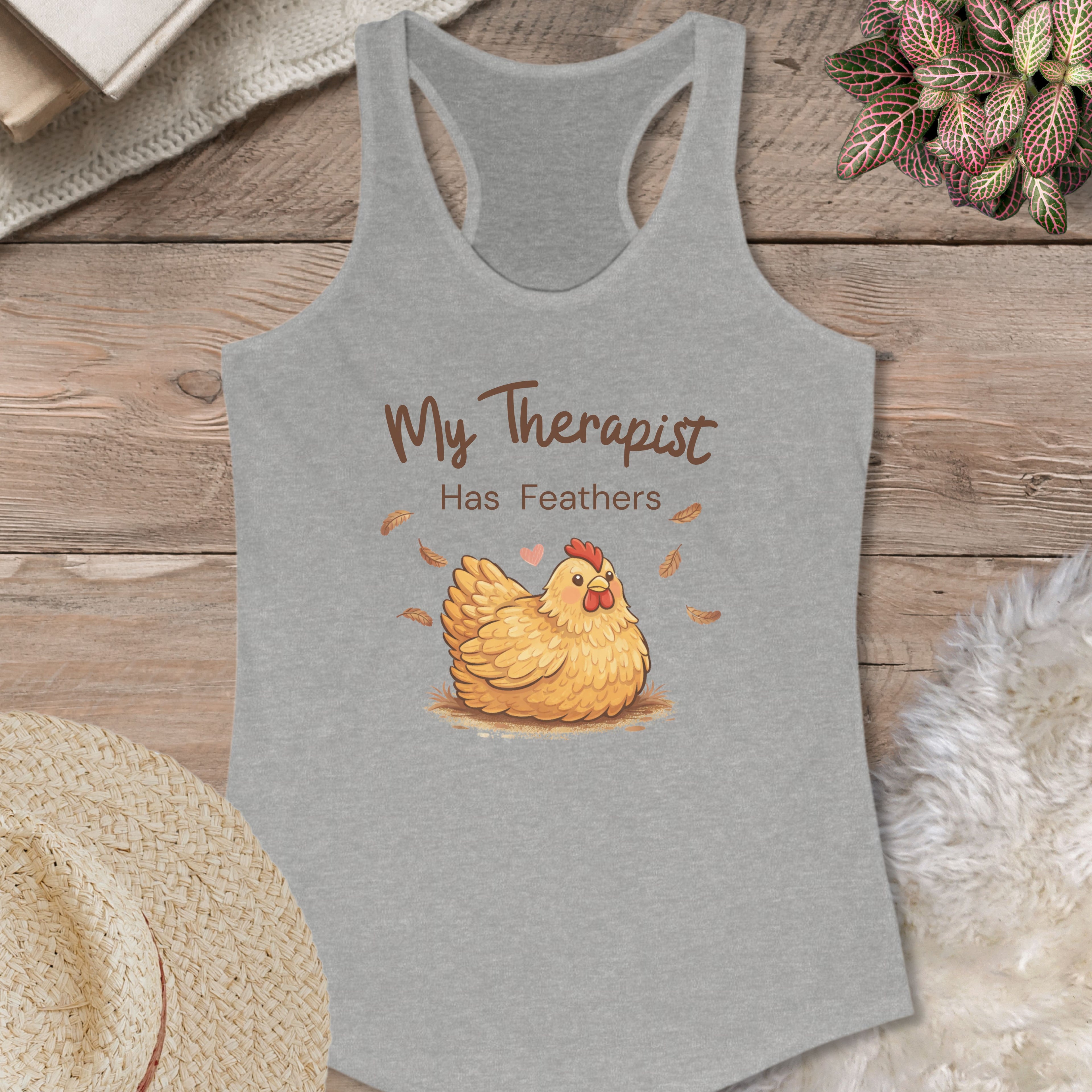 Feathered Therapist Chicken Tank Top