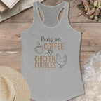 Coffee Chicken Cuddles Tank Top
