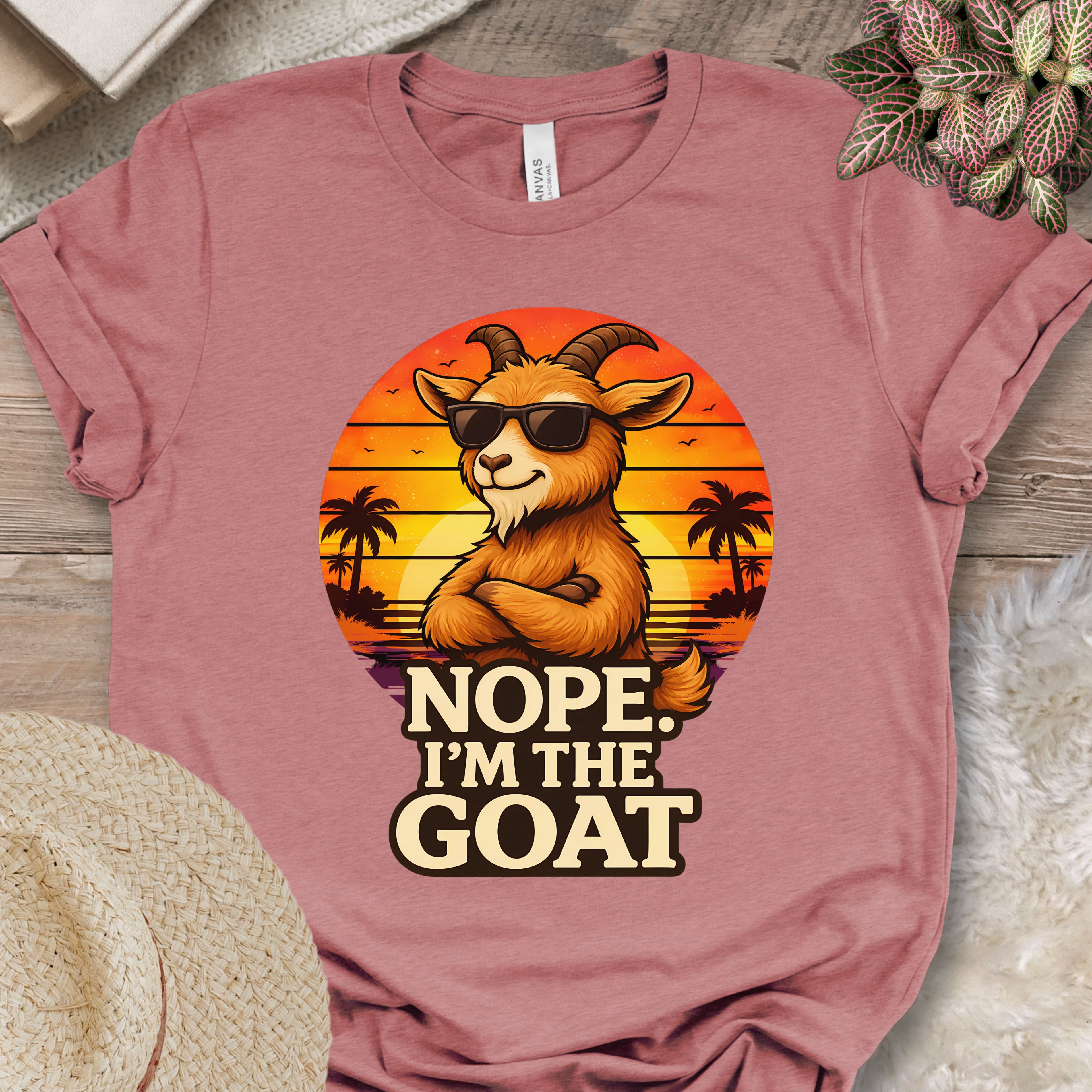 Retro Sunset Goat Tee