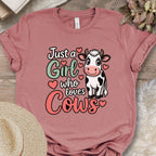 Just a Girl Who Loves Cows Kawaii Tee