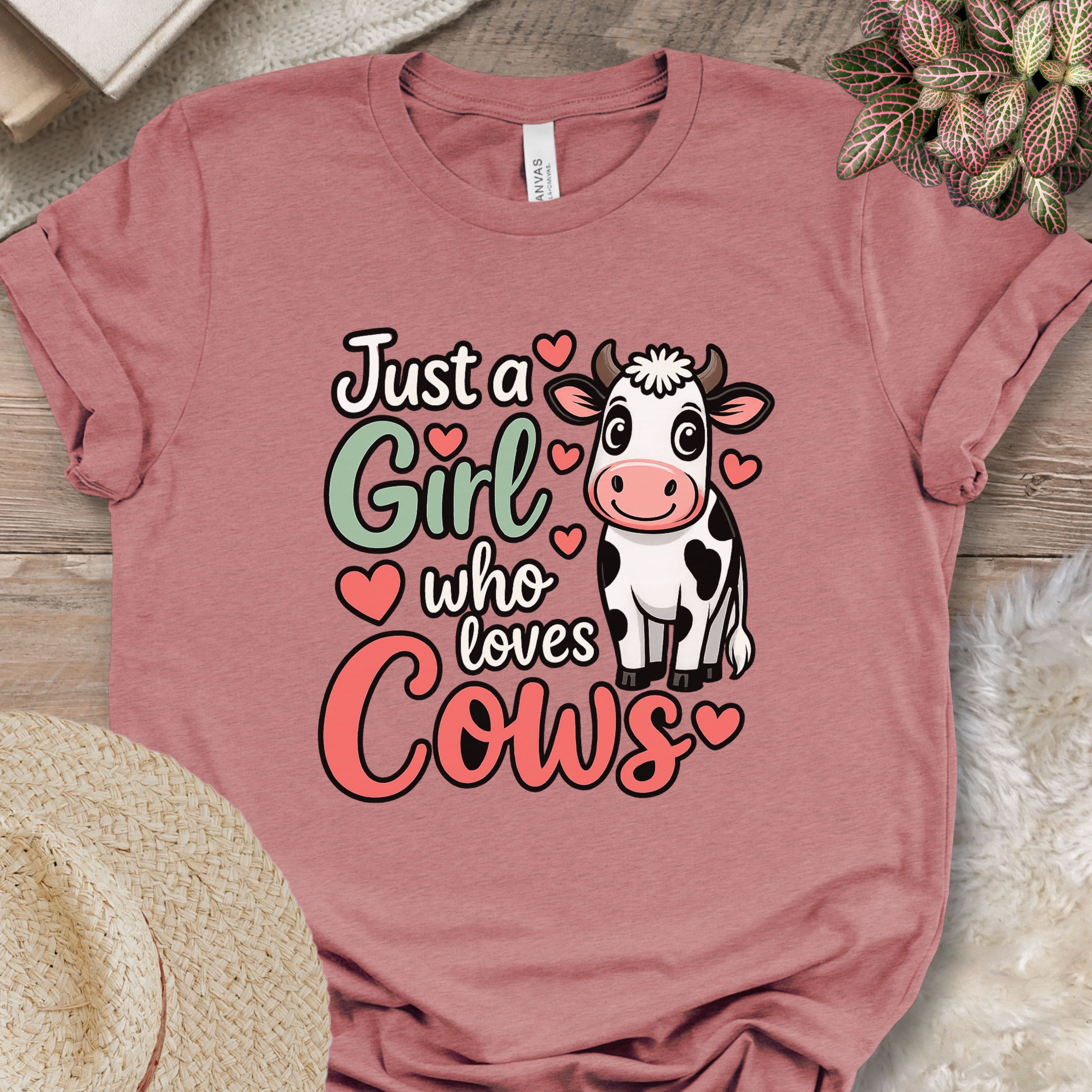Just a Girl Who Loves Cows Kawaii Tee