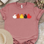 Cute Chicken Lineup Graphic Tee