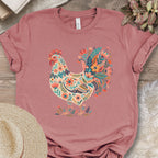 Boho Floral Chicken T-Shirt