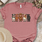 Cow Crew Cartoon Farm Shirt