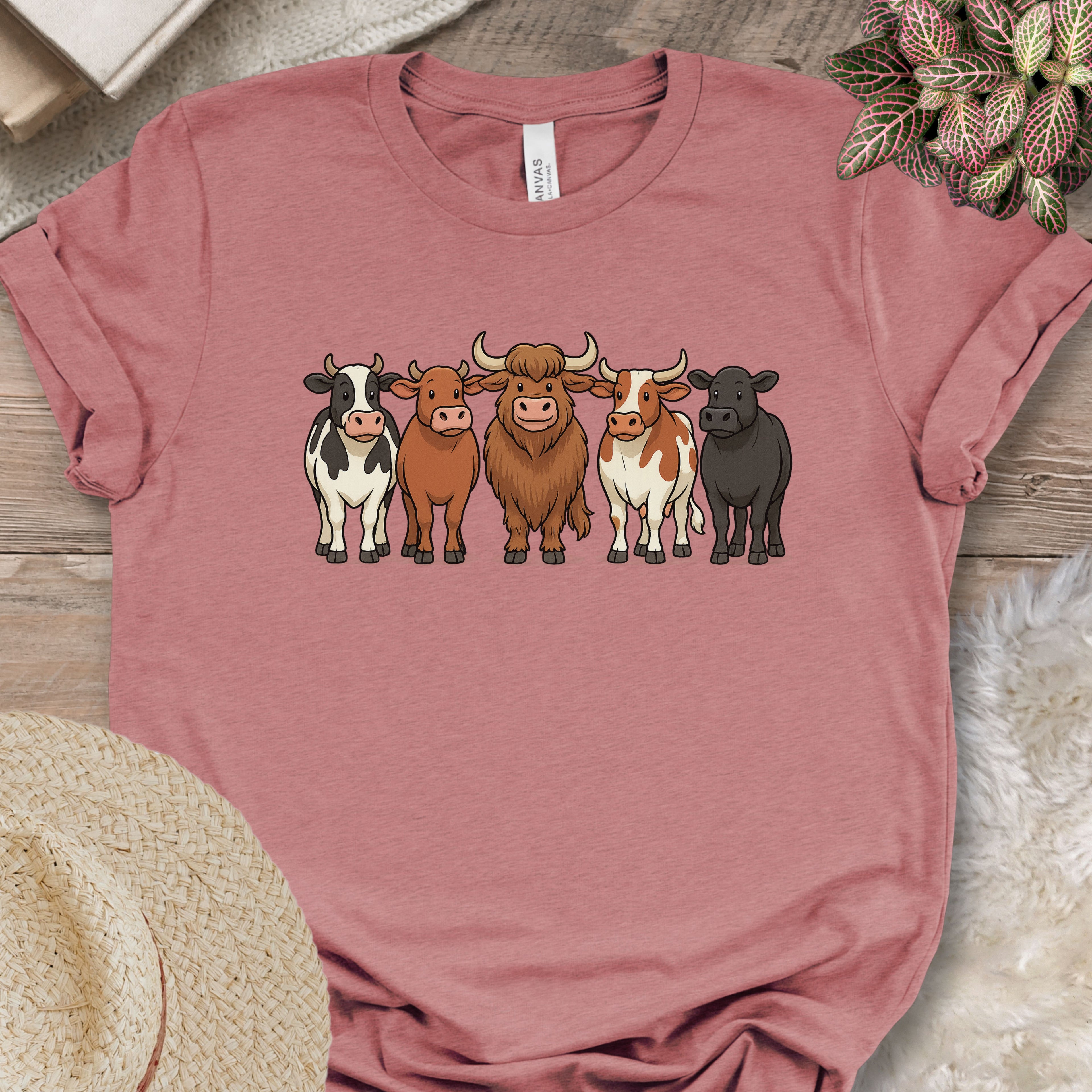Cow Crew Cartoon Farm Shirt