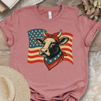 Patriotic Cow Flag Shirt