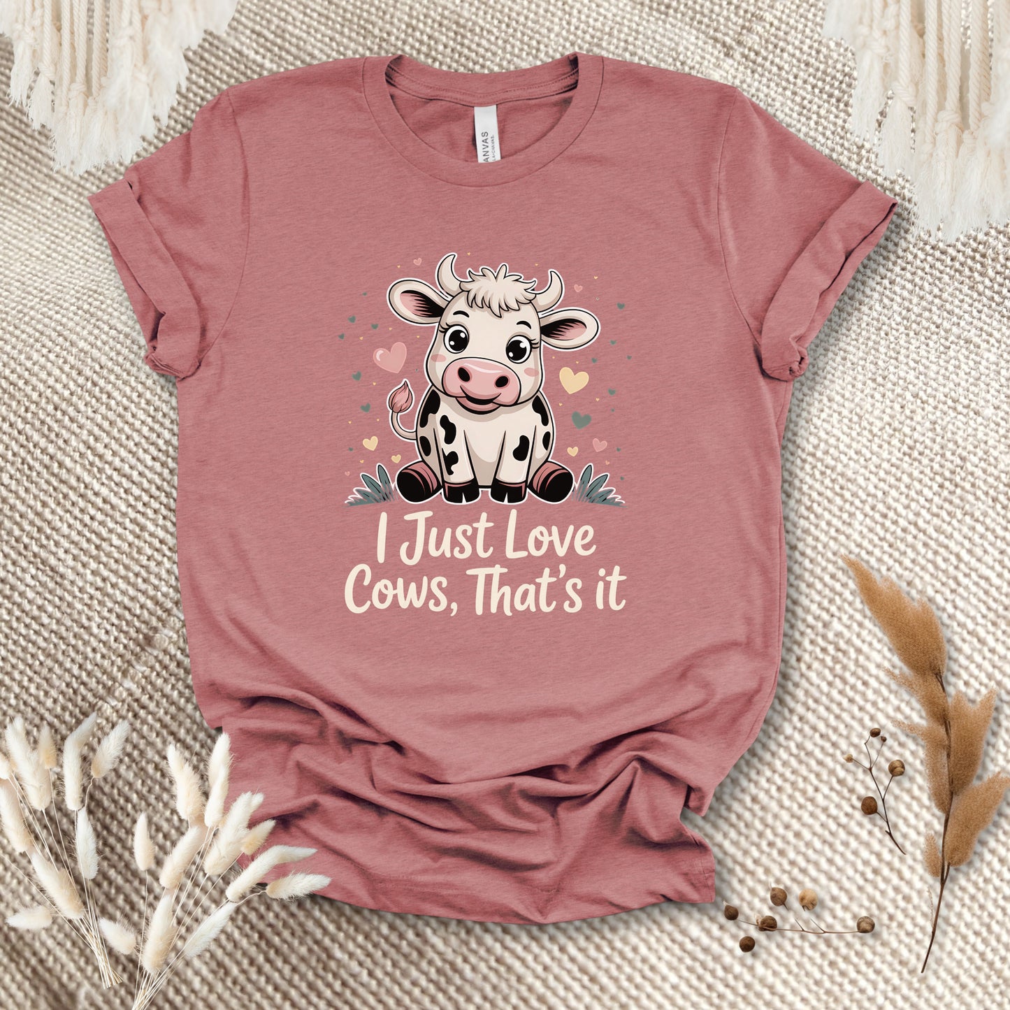 Cute Cow Lover T-Shirt – Kawaii Dairy Cow Graphic Tee for Farm Animal Fans