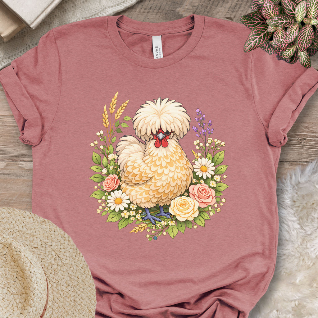 Polish Chicken Floral T-Shirt
