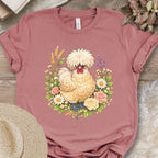 Polish Chicken Floral T-Shirt
