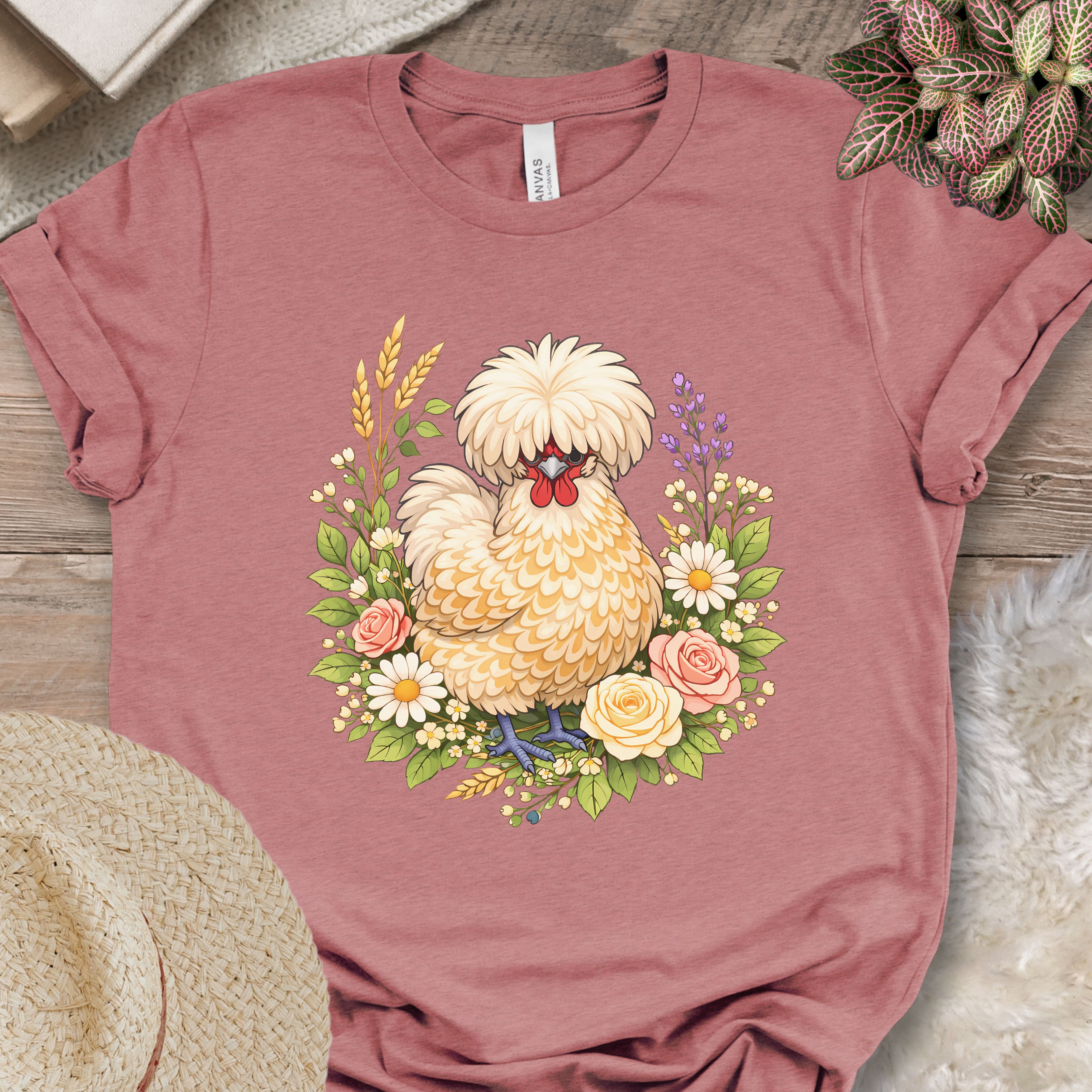 Polish Chicken Floral T-Shirt