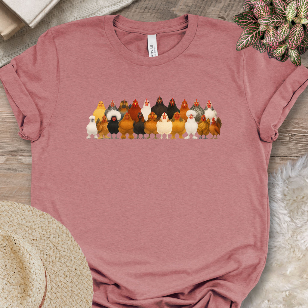 Popular Chicken Breeds Lineup T-Shirt