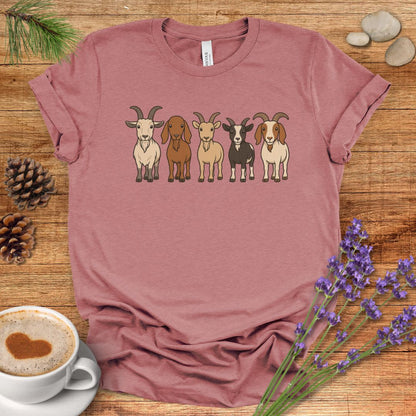 Cute Cartoon Goats Farm Shirt