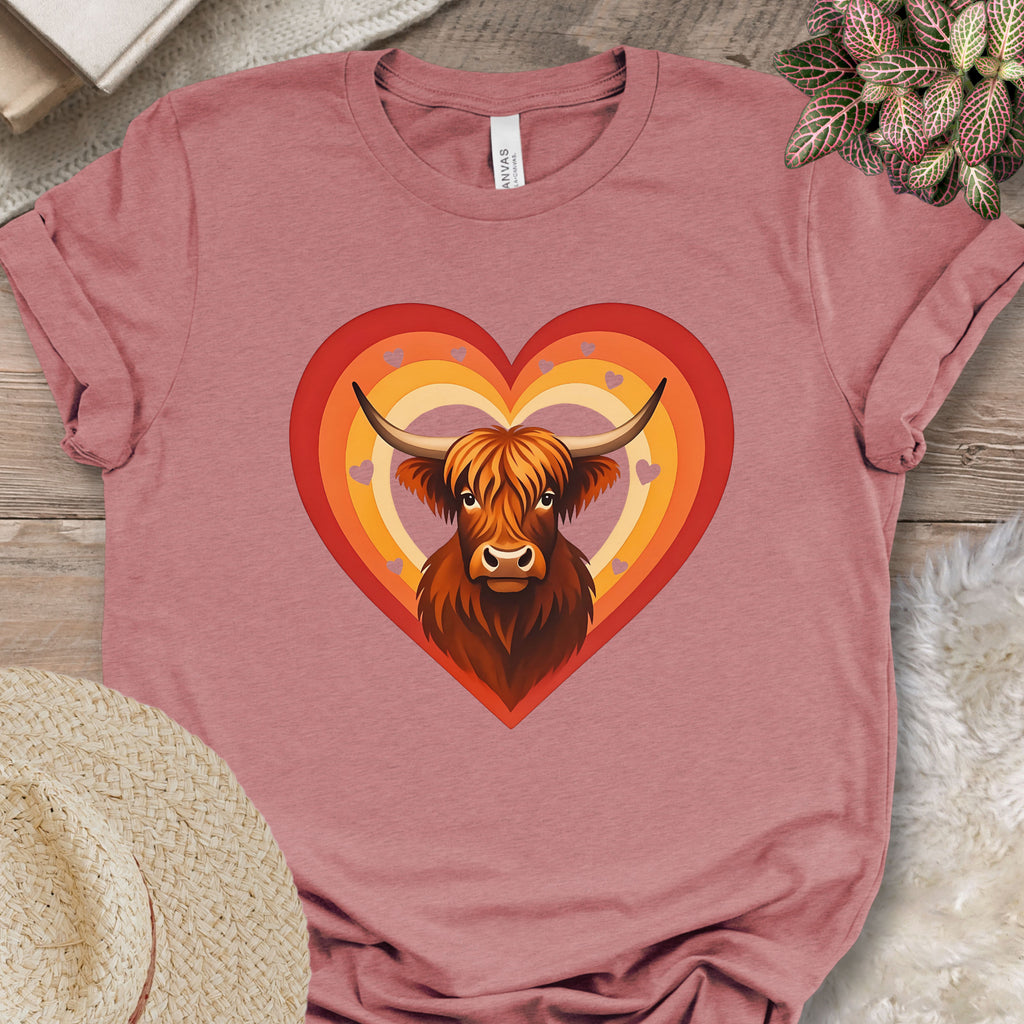 Highland Cow Heart Farm Shirt