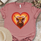 Highland Cow Heart Farm Shirt