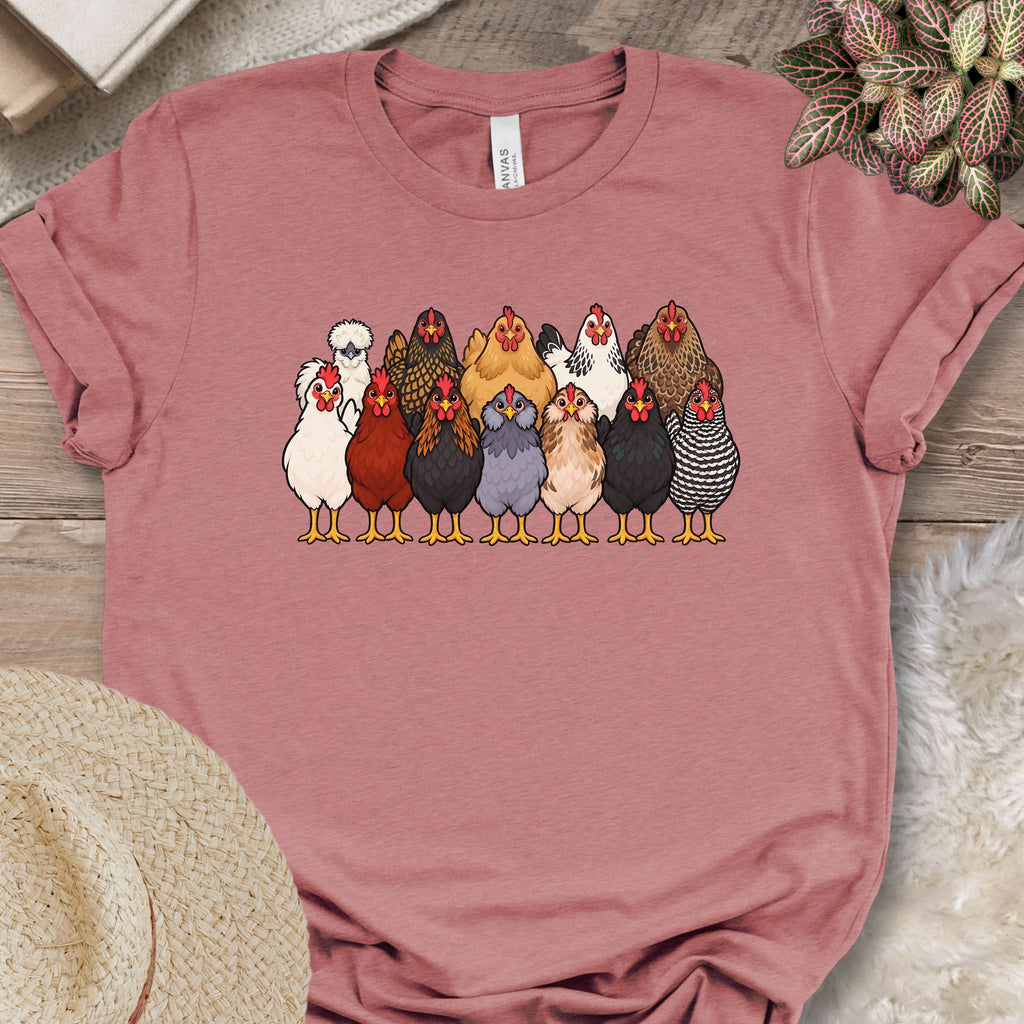 Colorful Backyard Hen Collection T-Shirt – Farm Fauna Co