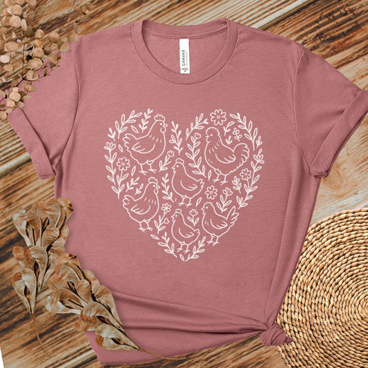 Chicken Heart Floral Tee