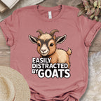 Easily Distracted By Goats Tee