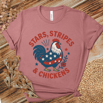 Stars Stripes Chickens Shirt