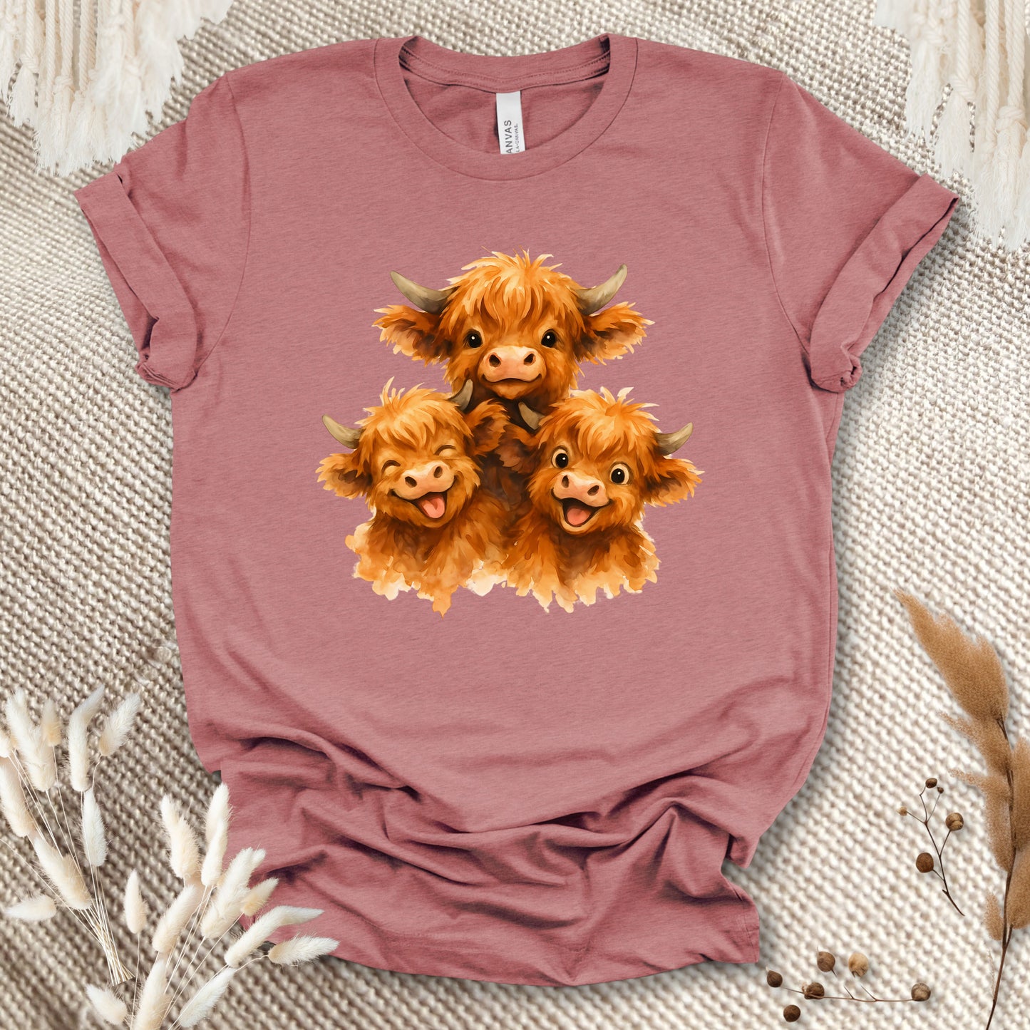 Cute Highland Cow T-Shirt – Adorable Baby Highland Cows Tee for Cow Lovers, Farm Families & Country Kids