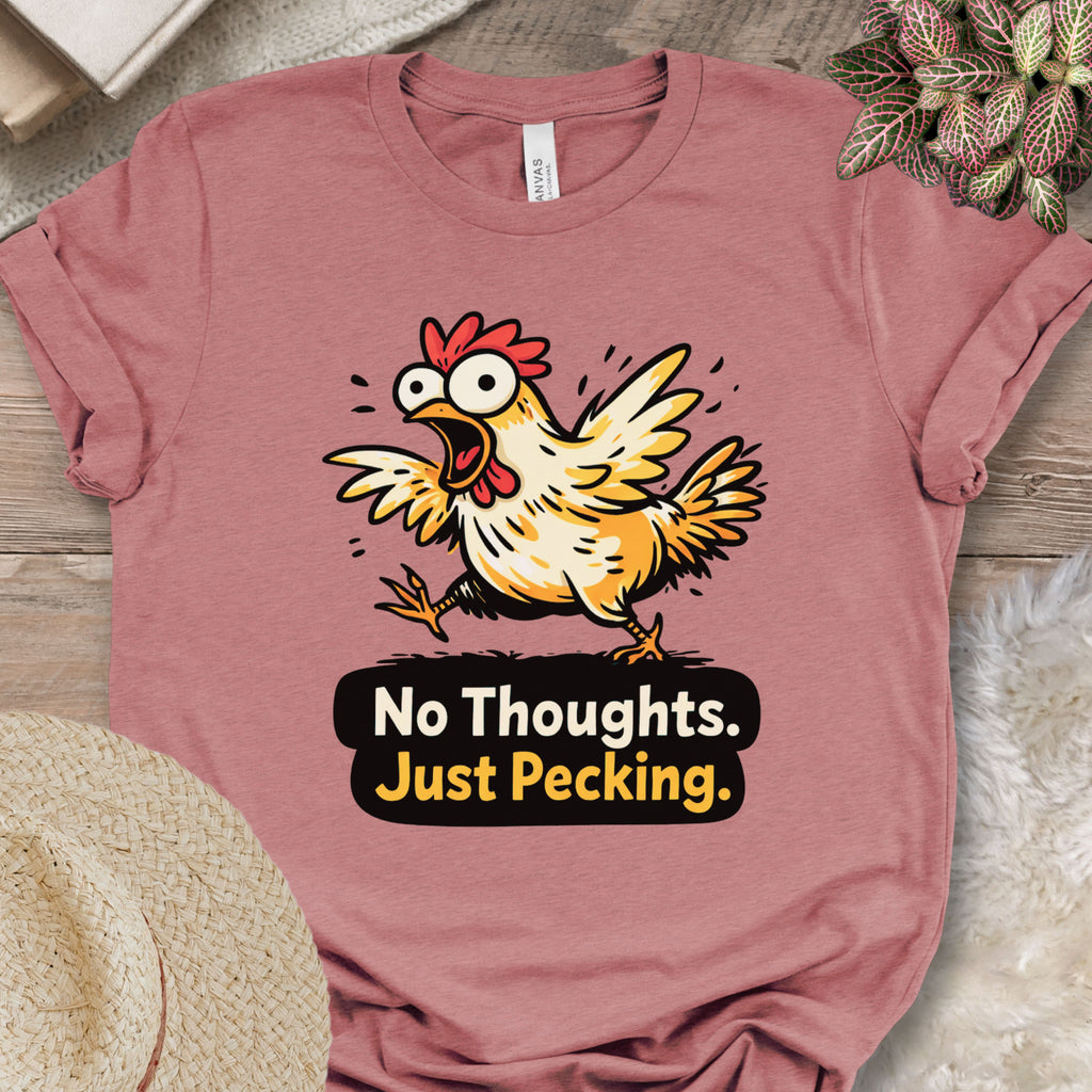 Funny Chicken Brain Empty Humor Tee