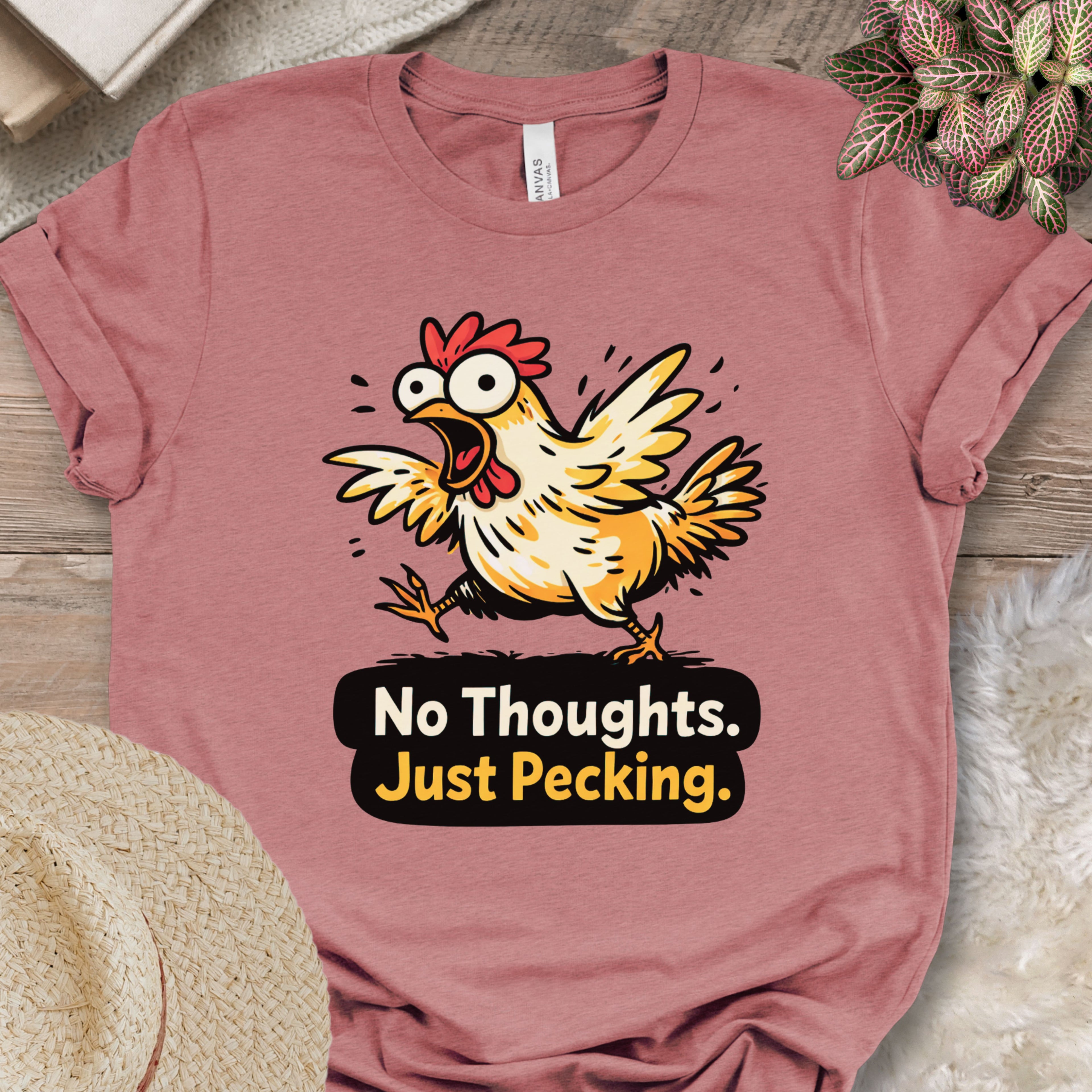 Funny Chicken Brain Empty Humor Tee