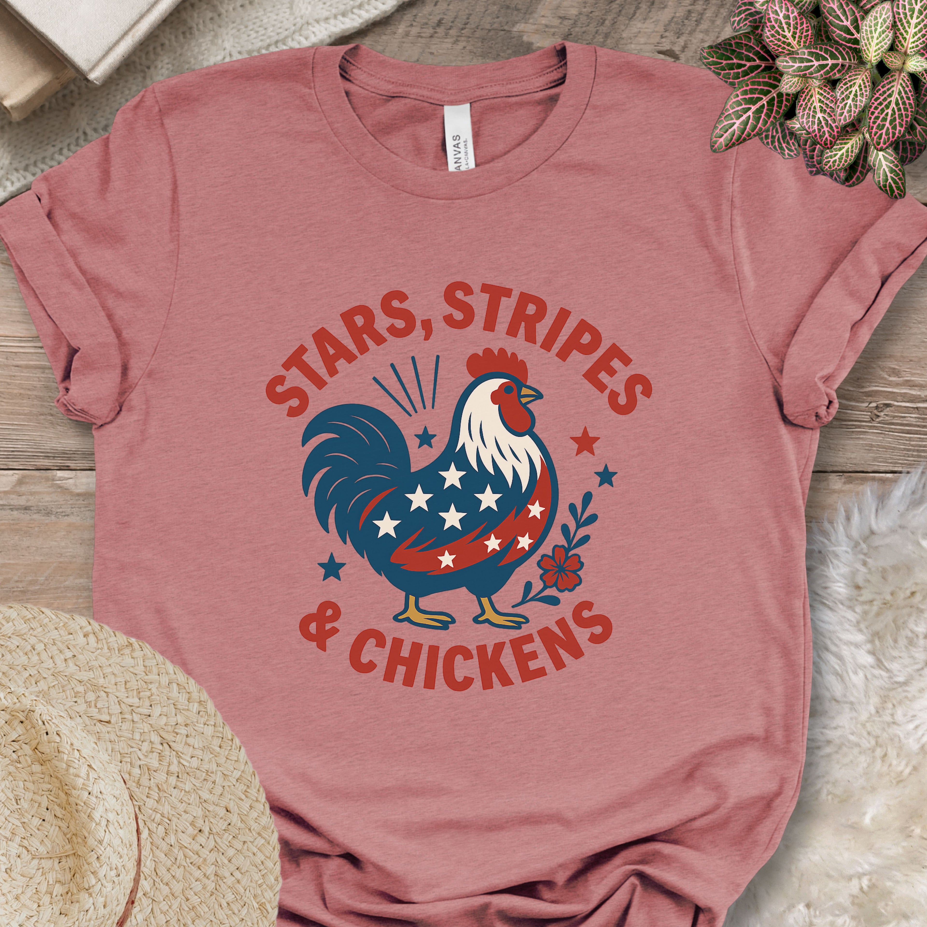 Stars Stripes Chickens Shirt