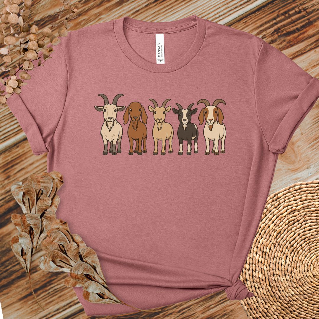 Cute Cartoon Goats Farm Shirt