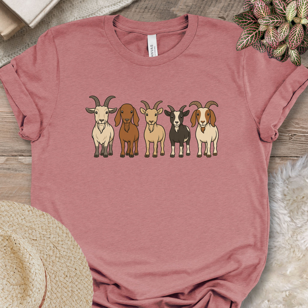 Cute Cartoon Goats Farm Shirt