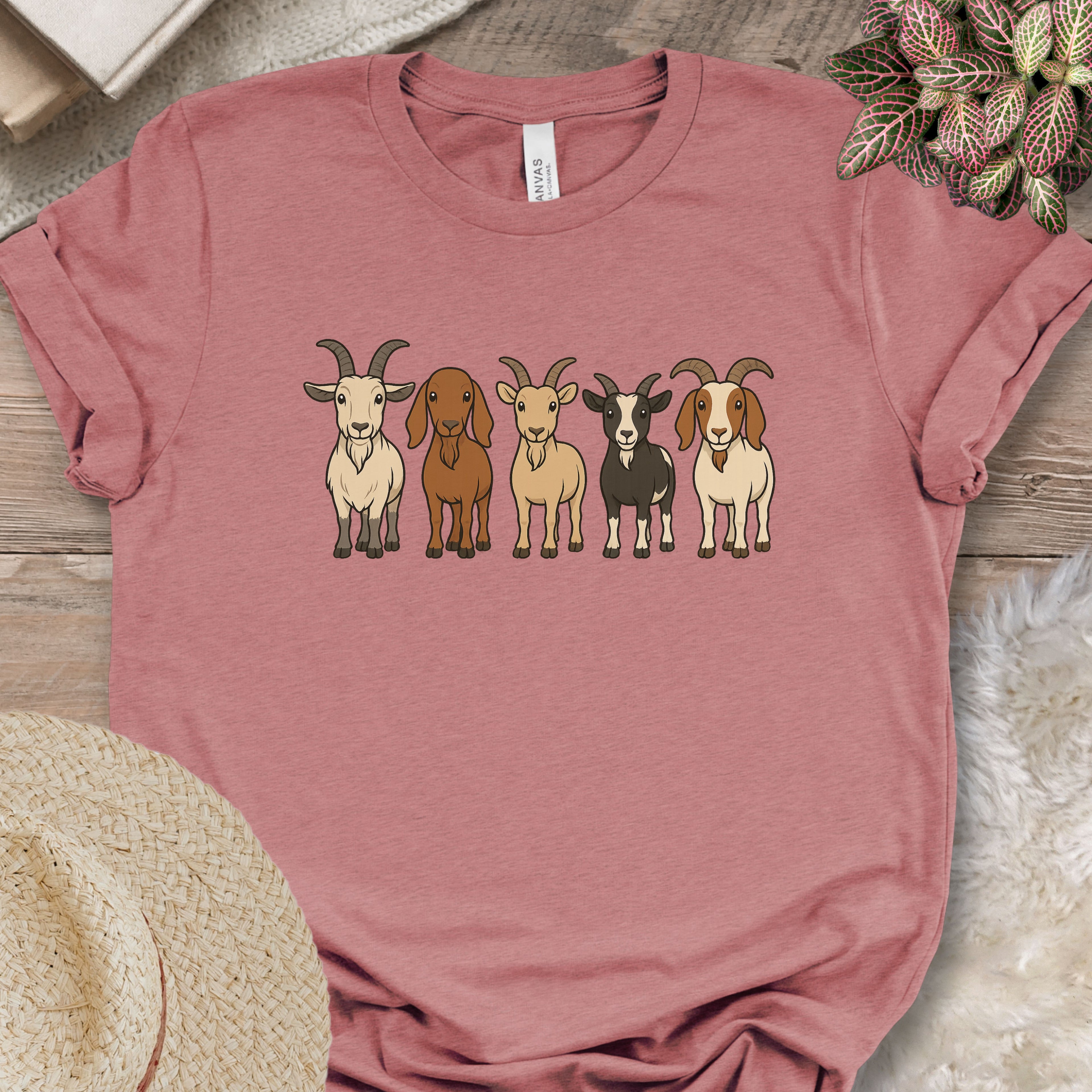Cute Cartoon Goats Farm Shirt