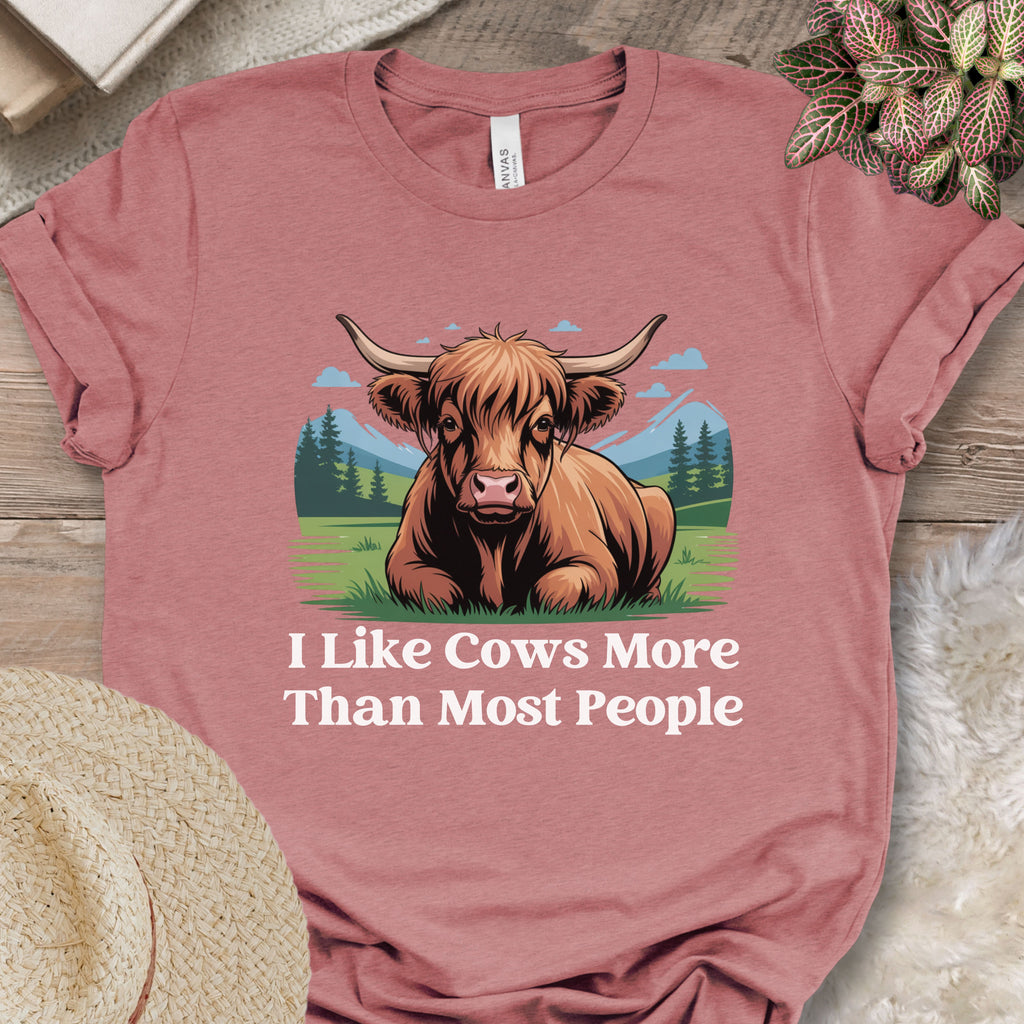 I Like Cows More Than Most People Tee