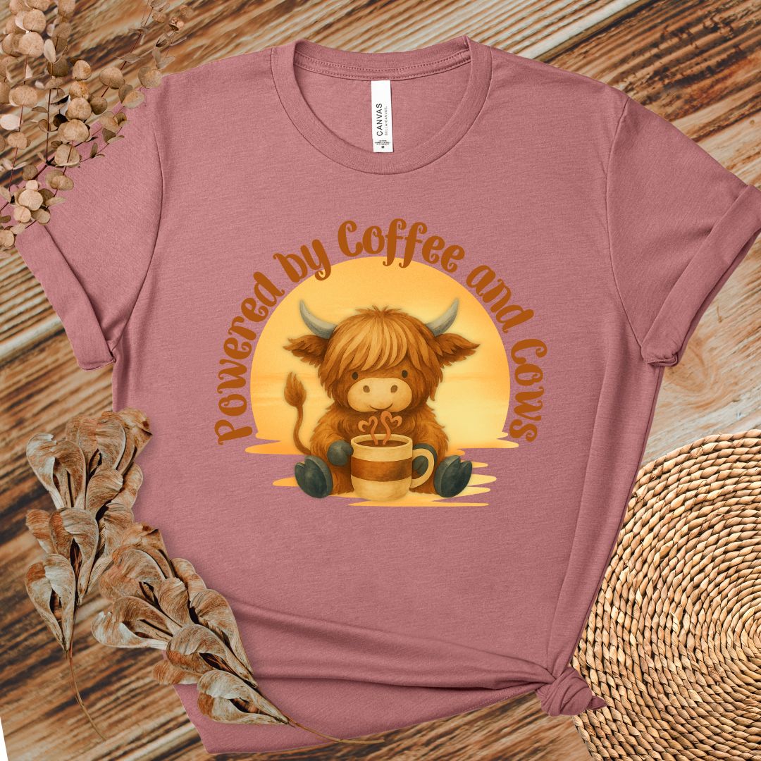 Powered by Coffee and Cows Shirt