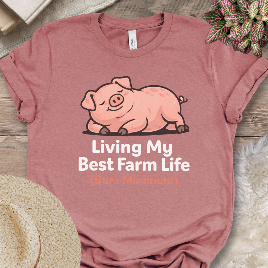 Funny Pig Farm Life Reality Tee
