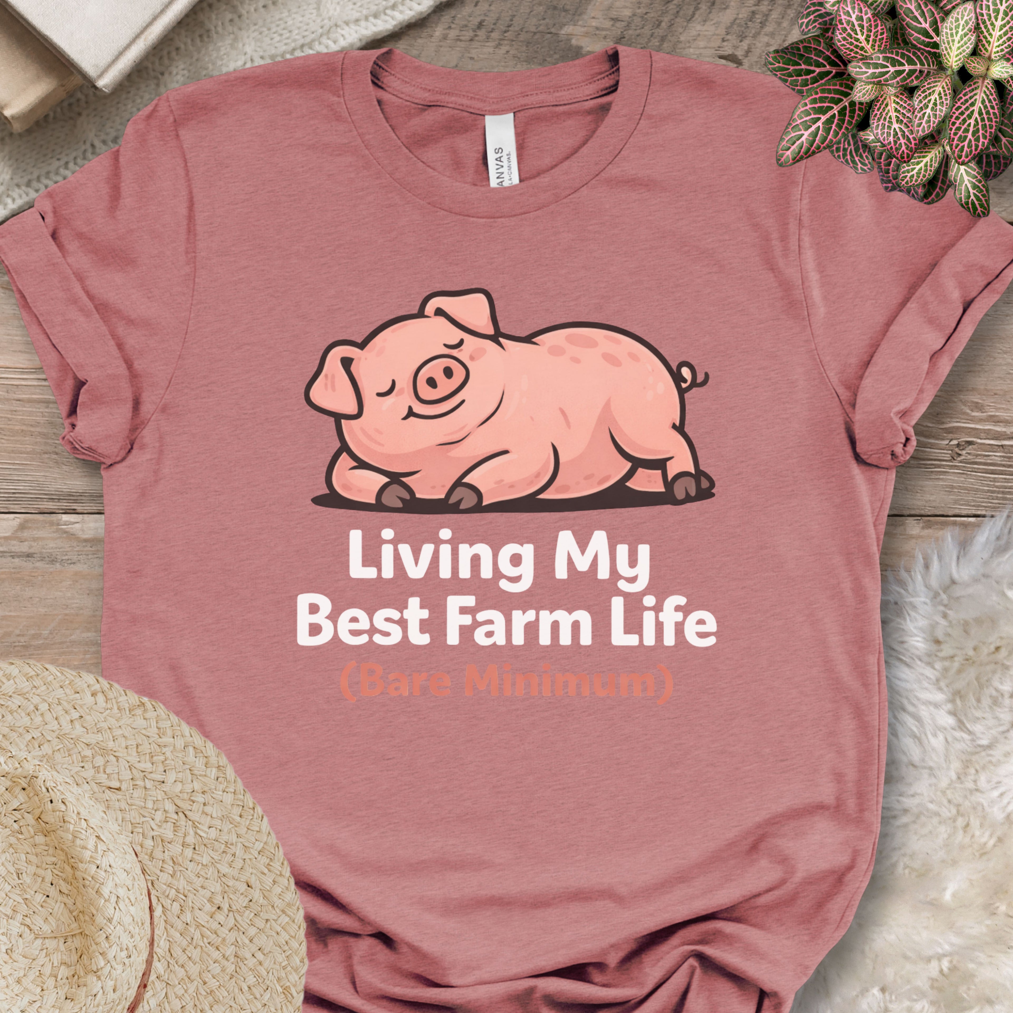 Funny Pig Farm Life Reality Tee