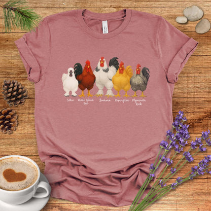 Rooster Roster Chicken T-Shirt