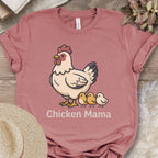Chicken Mama Farm Illustration T-Shirt
