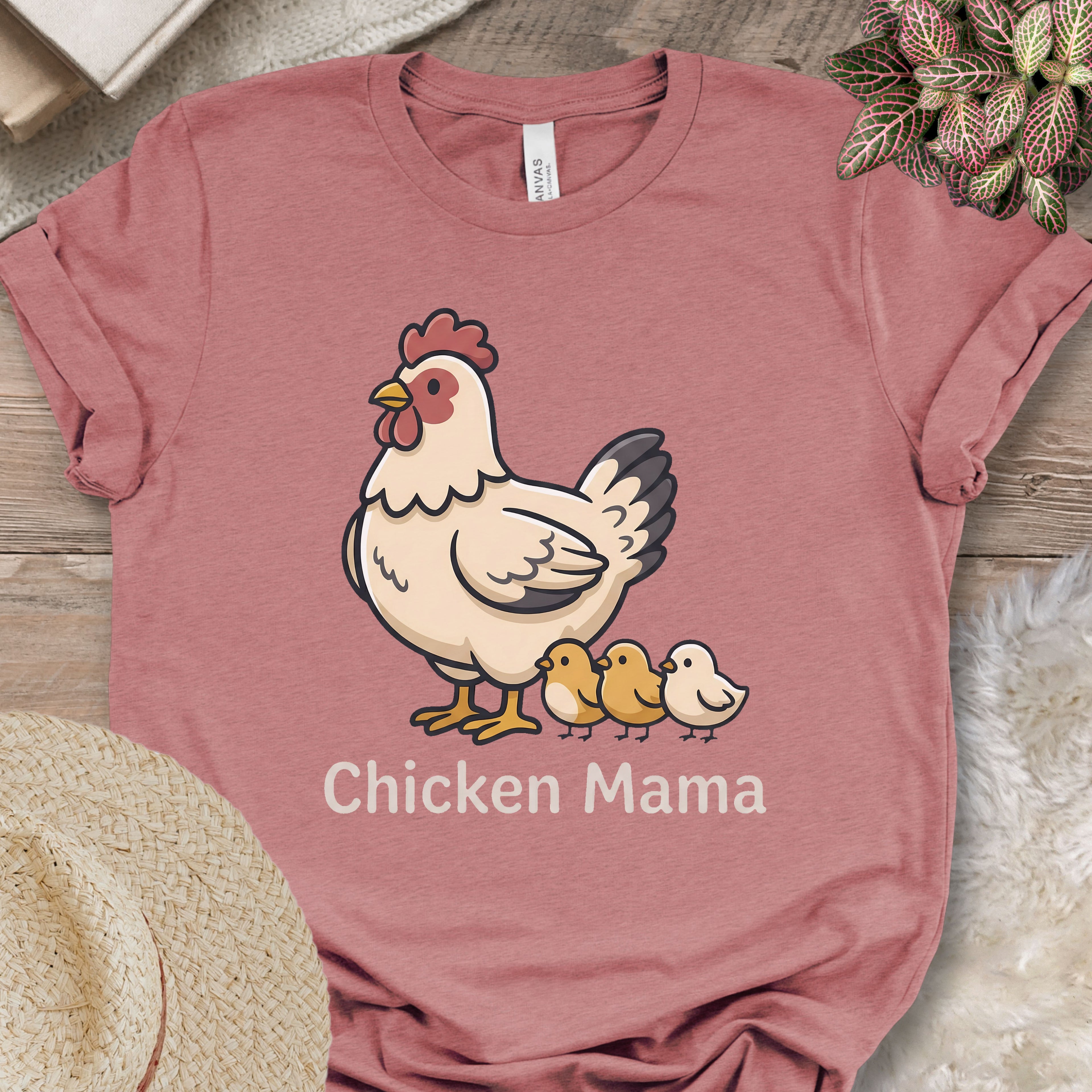 Chicken Mama Farm Illustration T-Shirt