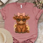Highland Cow in Sunglasses Tee