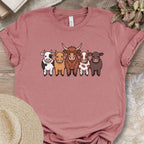 Cartoon Cow Breeds Tee