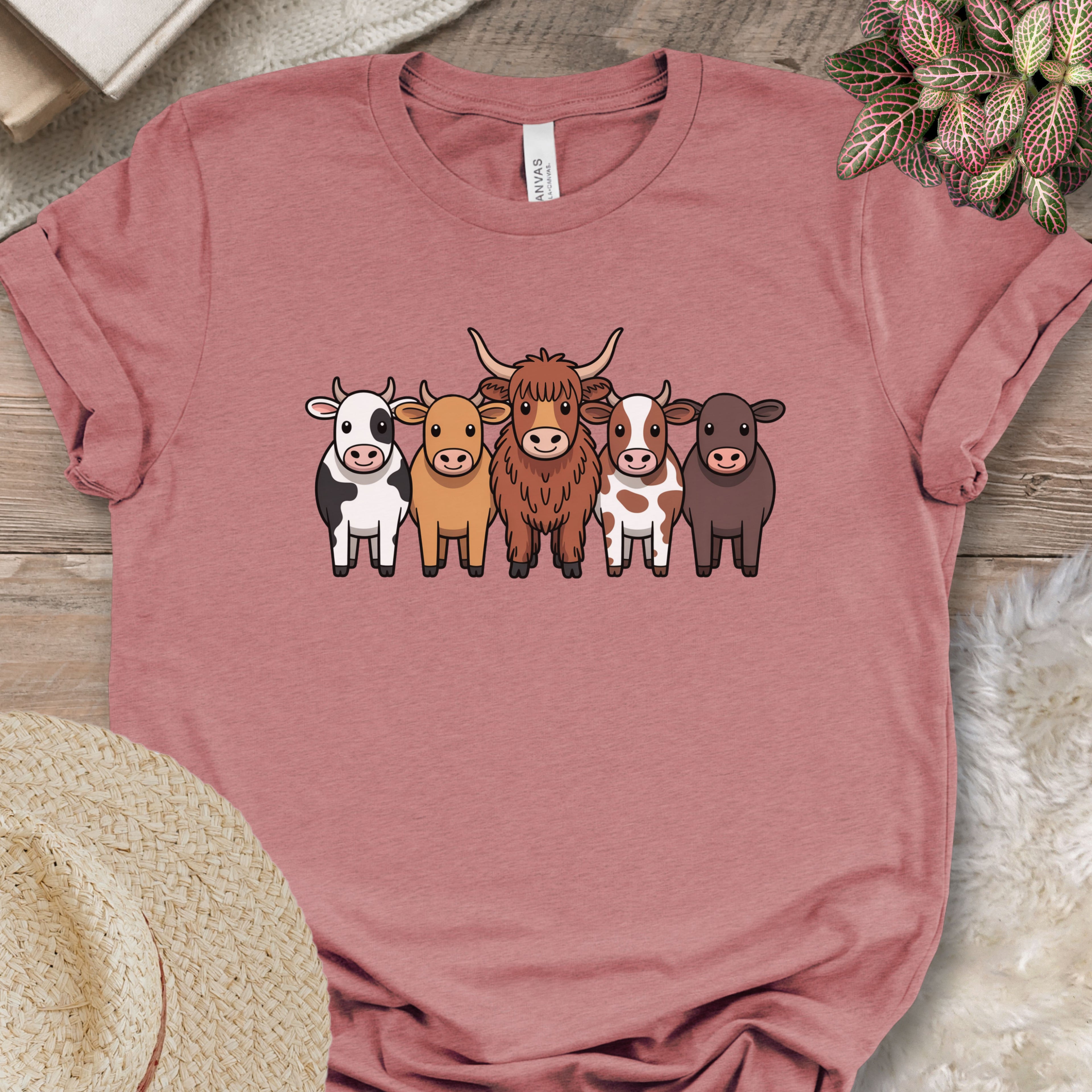 Cartoon Cow Breeds Tee