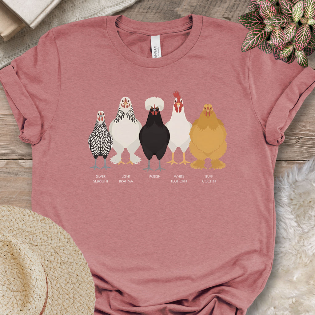 Backyard Chicken Breeds Tee (C)